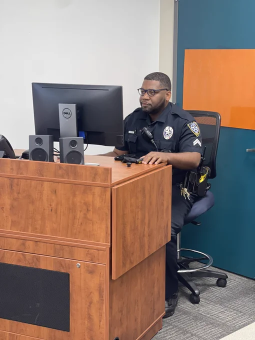 Cpl. Norwood preparing to teach the Us of Class at rhe CPA today.