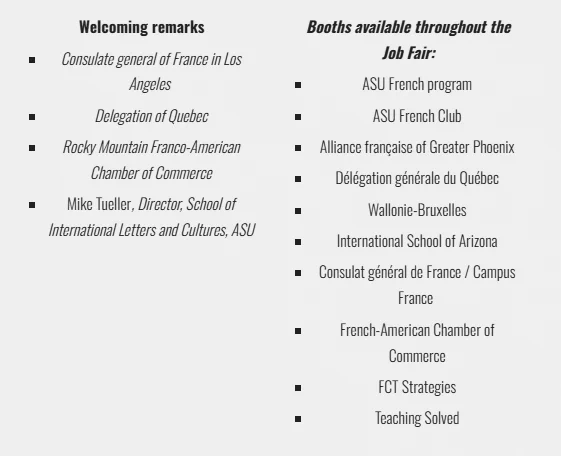 A partial screenshot of the program including welcoming remarks speakers and a list of booths that includes Teaching Solved.