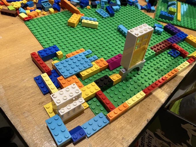The beginning of a moat-style structure to capture flood water before it reaches the house.