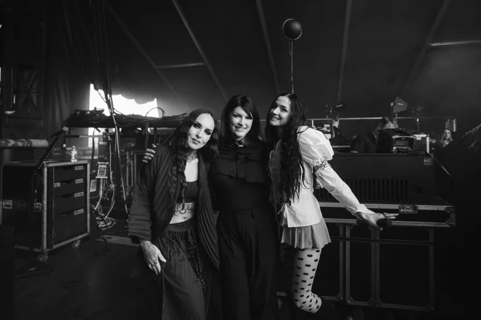 Tatiana Shmayluk, Courtney Laplante, Poppy at Louder Than Life Festival. 
