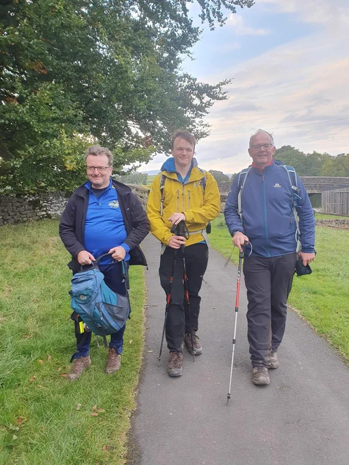 Richard, Rob and Robert at the end of their 3 peak challenge