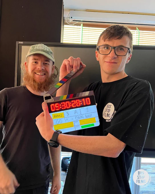 2 guys on set