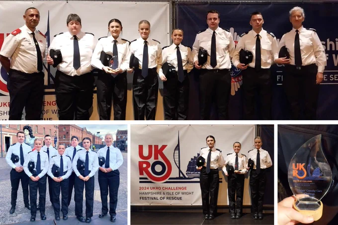 4 pictures. 3 are group shots and one is a photo of the glass trophy awarded.