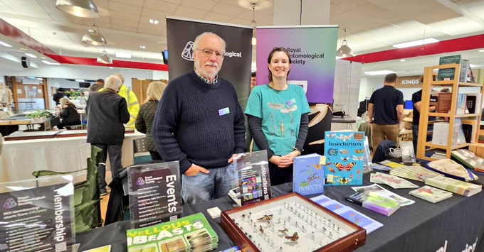 Fran and Jim at the RES stand at #AESfair. 
