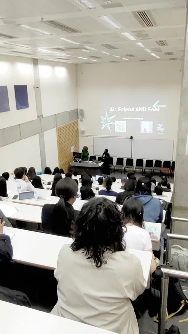 Keynote talk by Anne-Marie Imafidon in lecture hall