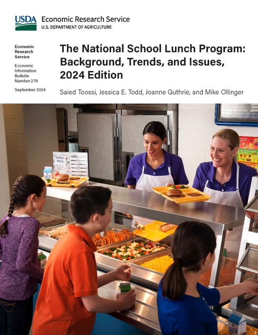 Report cover for The National School Lunch Program: Background, Trends, and Issues, 2024 Edition

by Saied Toossi, Jessica E. Todd, Joanne Guthrie, and Michael Ollinger