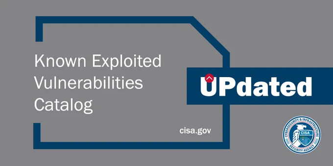Known Exploited Vulnerabilities Catalog. Updated. cisa.gov. CISA logo.