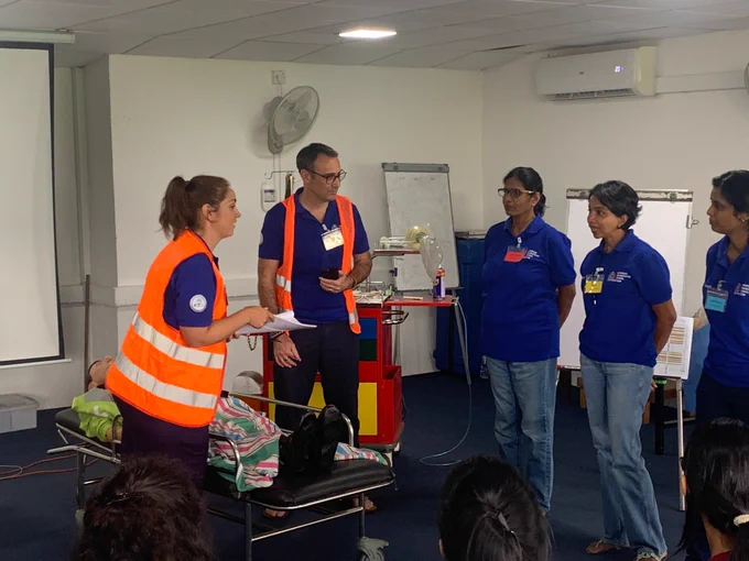 Providing training in Sri Lanka