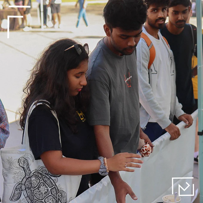 college students playing a game