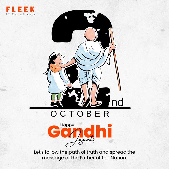 Happy Gandhi Jayanti! Let's remember the principles of truth, non-violence, and peace that Mahatma Gandhi stood for. 






