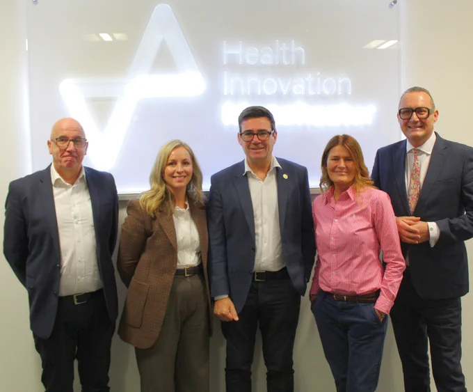 Andy Burnham Mayor of GM visits Health Innovation Manchester