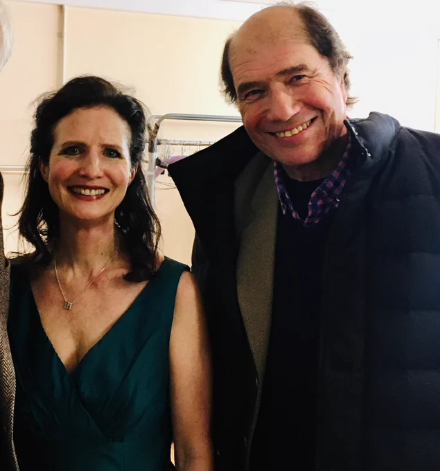 Red Violin Artistic Director Madeleine Mitchell with our President Lord Michael Berkeley CBE