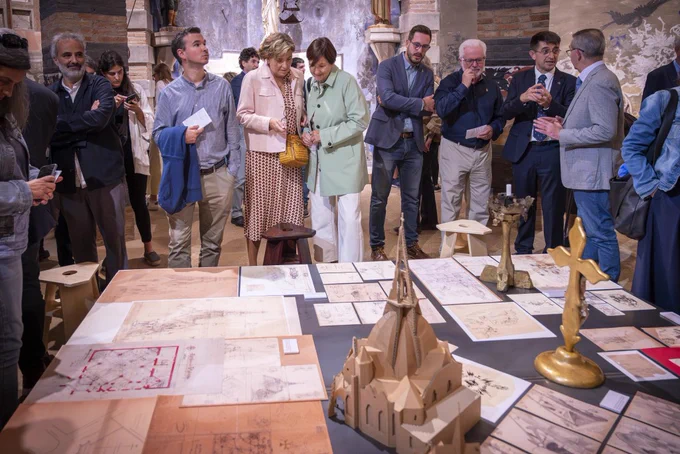 Un moment de la inauguració de l'exposició, el passat 11 d'octubre.