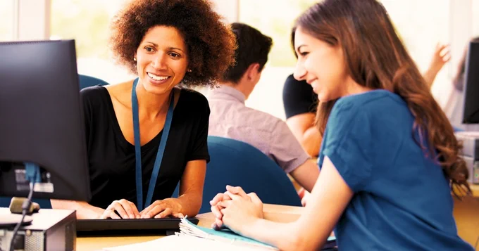 Personal tutor providing support for a student