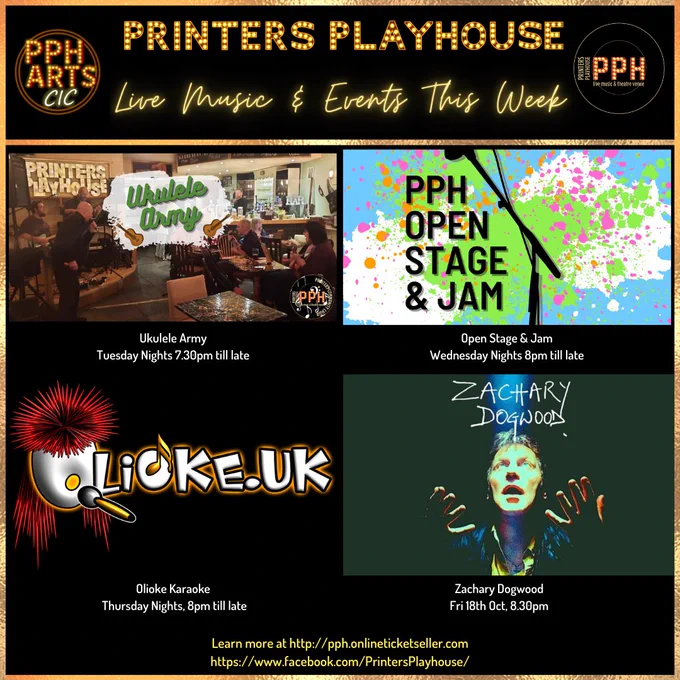Live Music & Events, 14th to 20th October 2024