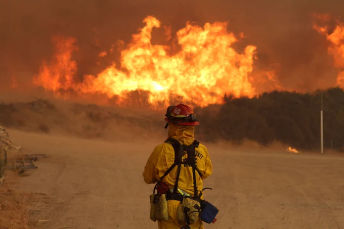 Photo of wildfire from Jeff Hall 
