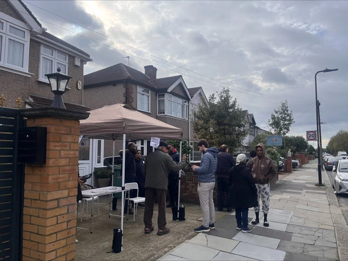 Ealing Council speaking to residents on Adrienne Avenue in Southall