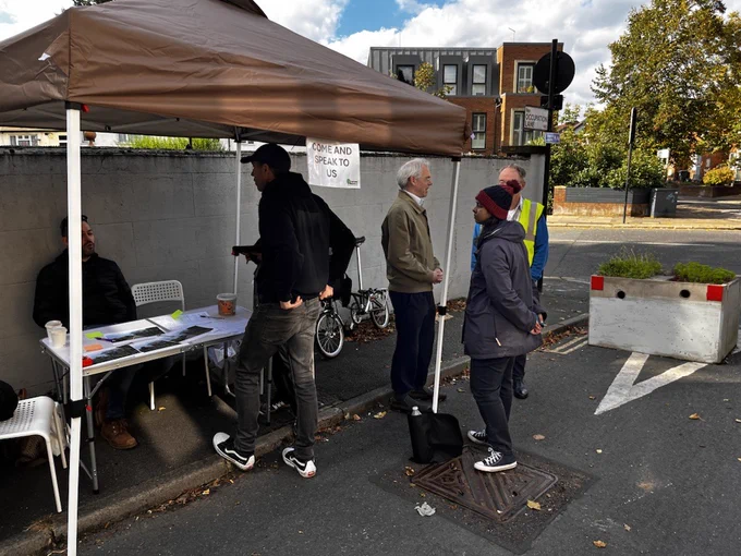 Ealing Council speaking to residents of Occupation Lane, South Ealing. 