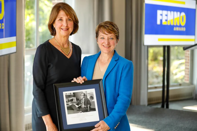 Frances Lee receiving award