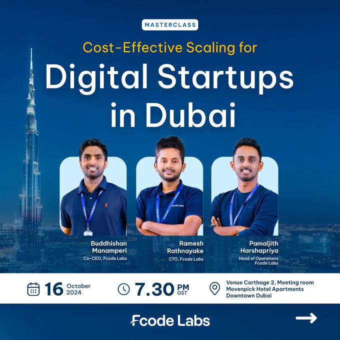 Fcode Labs hosting event in dubai for digital startup founders