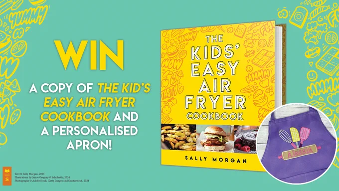 Win a copy of The Kid's Easy Air Fryer Cookbok and a personalised apron!