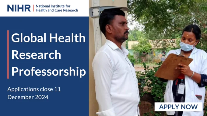 Global Health Research Professorship Applications close 11 December 2024 Apply now
