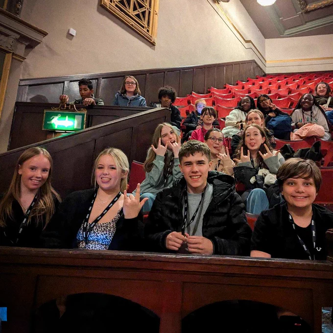 Edinburgh schoolkids - taking part in the Young Fringe Ambassadors project - attend a play at the Playhouse.