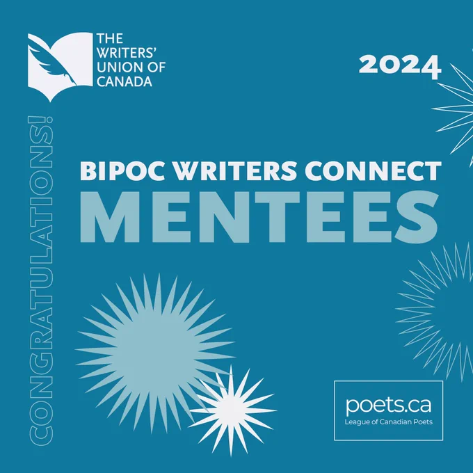 Promo graphic with TWUC and LCP logos. Text that reads: Congratulations! BIPOC Writers Connect 2024 Mentees.