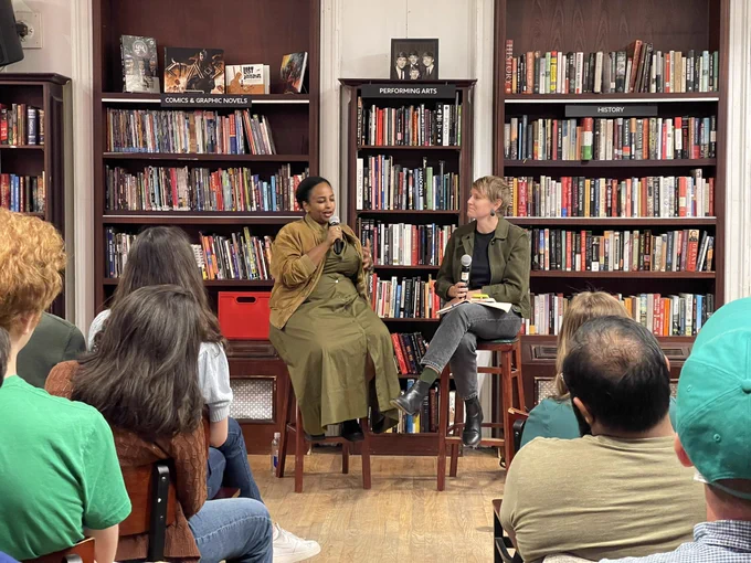 Jerusalem Demsas and Annemarie Gray at Housing Works Bookstore