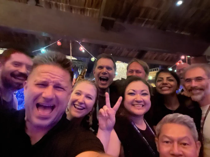 Hanging in the Tonga room with our waiter