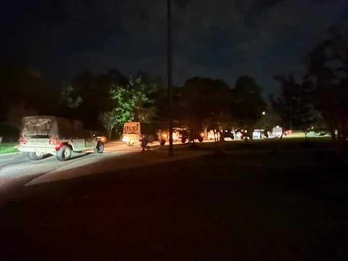 Thunderbolts of 1-252nd Armor Regiment reporting to Fayetteville, Red Springs, Parkton, Southern Pines, Sanford and Smithfield, North Carolina, on October 2nd, 2024. The North Carolina National Guard deploys military capabilities in support of State authorities in order to protect the lives and properties of fellow Citizens. (Photo courtesy of unit.)