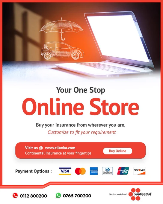 With the Continental Online Store, insuring your vehicle is effortless! From anywhere, at any time, complete your coverage with a single click and drive worry free.
visit us - https://online.cilanka.com/motor_online/
#motorinsurance
#ContinentalInsurance
#OnlineConvenience
#clickandgo 
#insureanywhere
#SmartInsuranceChoices