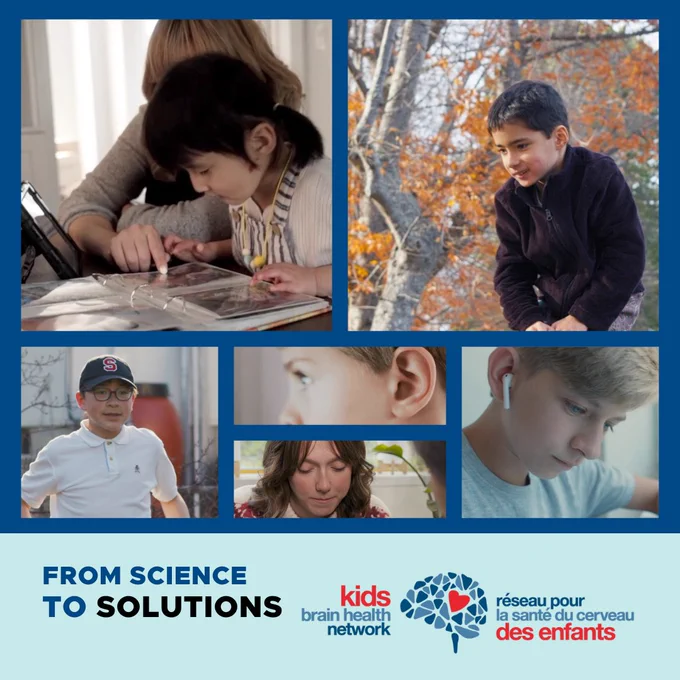 A photo collage of kids and families involved in KBHN innovations. The KBHN logo is at the bottom, with the text “from science to solutions.”