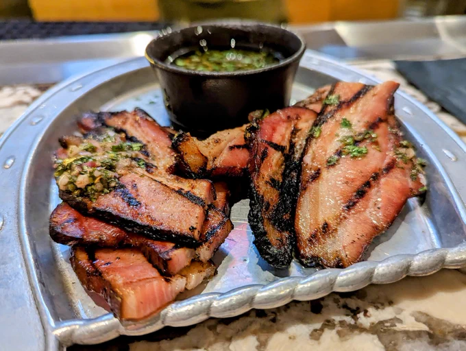 Bacon as an appetizer