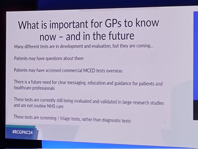What is important for GPs to know now and in the future 