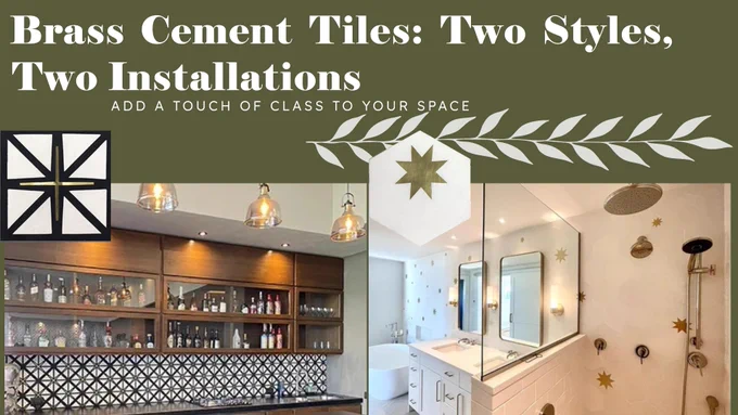Brass Cement Tiles Installations from Avente Tile