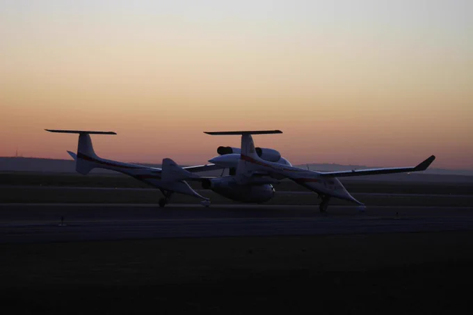 White Knight carrier twin-jet with SpaceShipOne slung beneath it, taxiing for takeoff at Mojave Air & Space Port KMHV (officially renamed Mojave Spaceport at the time, before Air was added back) on October 4, 2004

This flight was an attempt at the second of two space flights in less than 2 weeks to win the $10M X-Prize. Later that morning they successfully won the X-Prize and set a new winged-flight altitude record beating the X-15.

photo by Ian Kluft