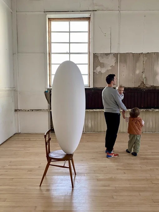 This is one of the three school rooms which is hosting the Common Guild’s elegant new exhibition ‘The Rupture' by Tarik Kiswanson with its haunting themes of childhood fragility and adapting to a new culture.