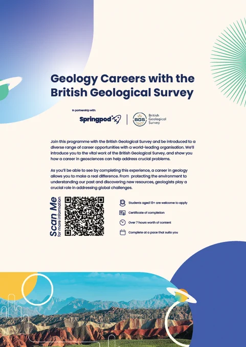 A poster with QR code middle left. Enlarge to scan. There is some text, which reflects what is on the website. 