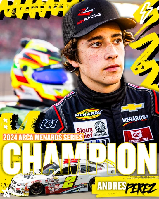Andres Perez -- 2024 ARCA Menards Series Champion