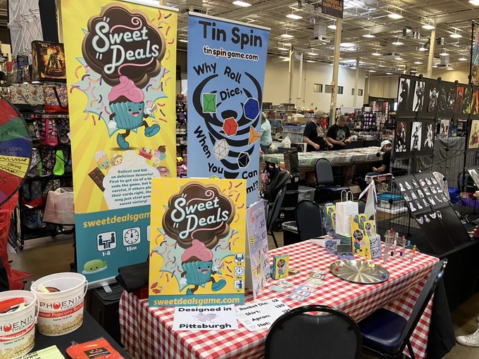 A Surprisingly Fun booth set up at the expo floor