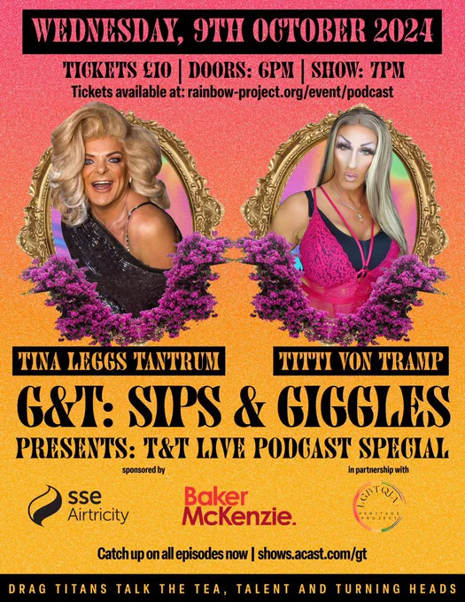 G&T sips and giggles crossover with lgbtqia heritage.
