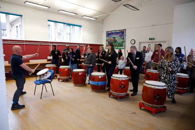 Nemo Arts hosting a drumming session at the Albany 