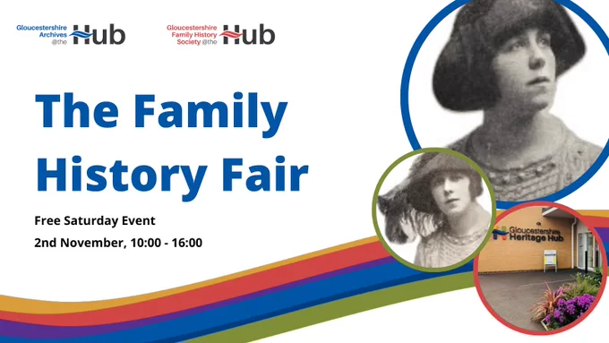 The Family History Fair
Free Saturday Event
2nd November, 10:00 - 16:00