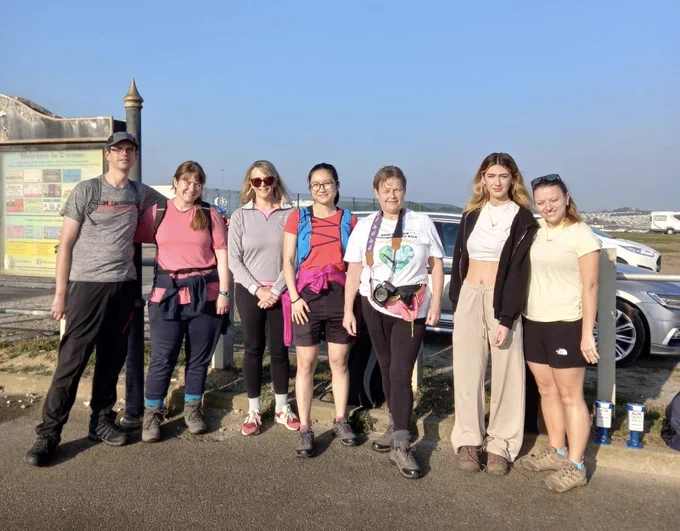 Group photo of the OPM team on their charity walk