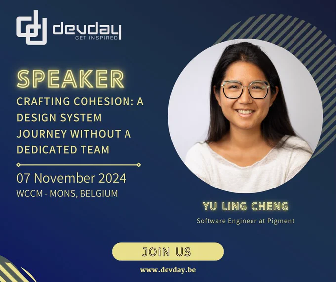 "La Cohésion en Action: Construire un Design System Sans Équipe Dédiée" sera présenté le 7 novembre 2024 au DevDay de Mons (Belgique). https://devday.be/schedule
