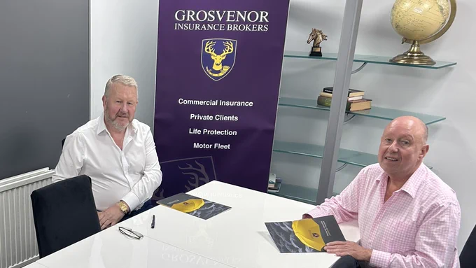 Andy Piggott and Phil Beesley at Grosvenor Insurance