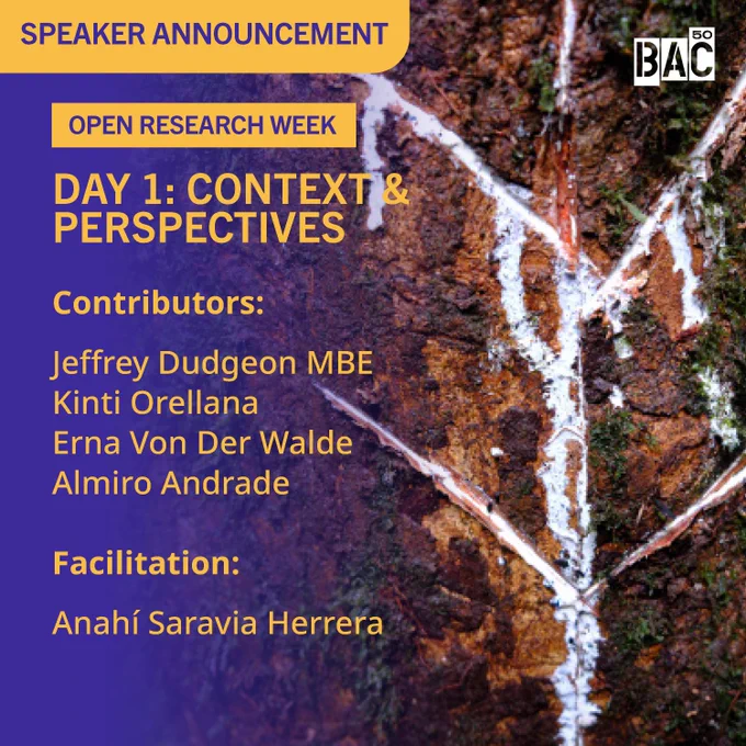 Day 1: Context & Perspectives. Contributors: Jeffrey Dudgeon MBE, Kinti Orellana, Erna Von Der Walde, Almiro Andrade. Facilitation: Anahí Saravia Herrera 