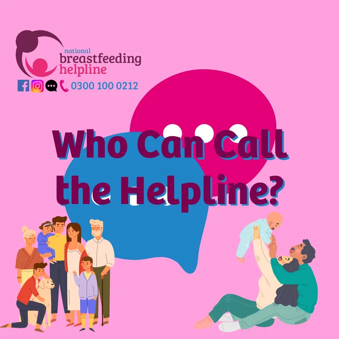 Who can call the helpline? Images of families.