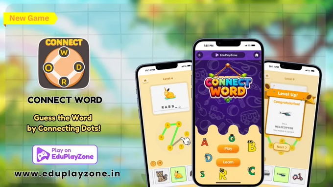  𝗘𝘅𝗰𝗶𝘁𝗶𝗻𝗴 𝗔𝗻𝗻𝗼𝘂𝗻𝗰𝗲𝗺𝗲𝗻𝘁 𝗳𝗼𝗿 𝗔𝗹𝗹 𝗪𝗼𝗿𝗱 𝗚𝗮𝗺𝗲 𝗟𝗼𝘃𝗲𝗿𝘀!

Introducing 𝗖𝗼𝗻𝗻𝗲𝗰𝘁 𝘄𝗼𝗿𝗱, the newest, most exciting way for kids to learn and play! 

💡Get ready to boost your child’s vocabulary through fun word puzzles that challenge and entertain at the same time!

🎯 Attention Parents, Teachers, and Curious Minds Everywhere!
Looking for a game that's both entertaining and educational? Connect Word combines the best of both worlds—keeping your kids engaged while ensuring they learn and grow. Trust in a game that makes learning exciting! 🎉

👉 Play now on EduPlayZone: www.eduplayzone.in